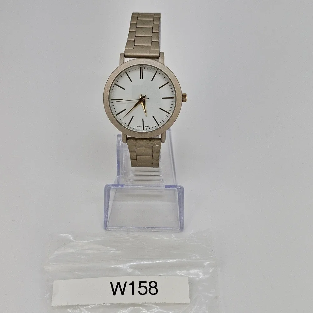 36MM Women's Watch White‎ Dial Champagne Bracelet Band New Battery